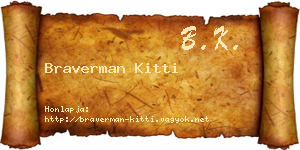 Braverman Kitti névjegykártya